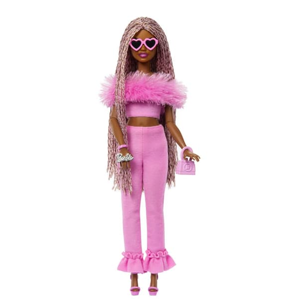 Barbie Deluxe Style - Pink og brunt flettet hår