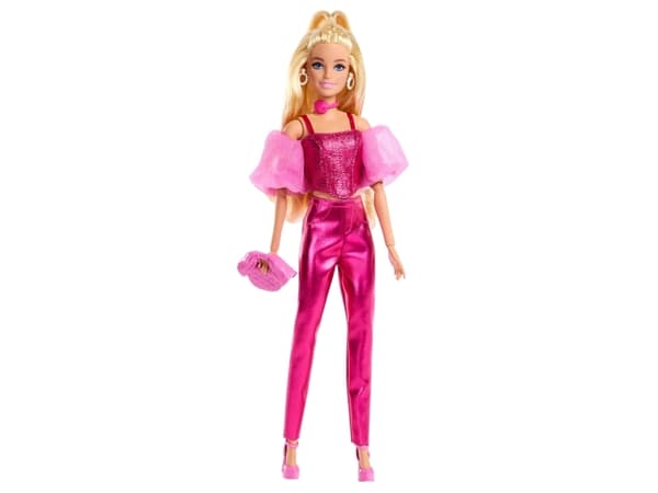 Barbie Barbie Deluxe Style in pink metallic outfit, doll