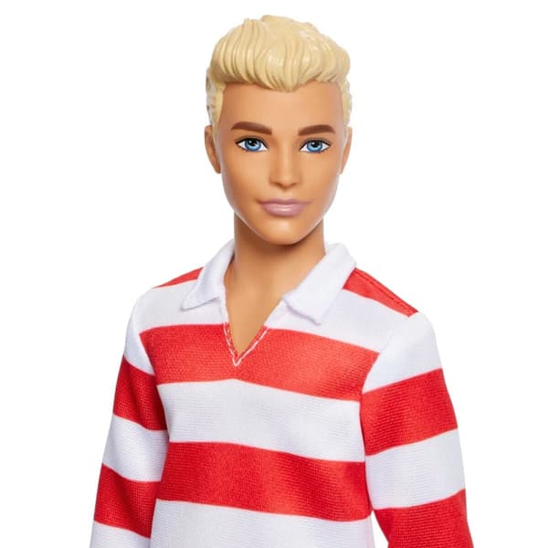 Barbie Fashionistas Ken Docka Röd/vit randig tröja HYV01