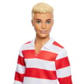 Miniatyrbild 2 av 3: Barbie Fashionistas Ken Docka Röd/vit randig tröja HYV01