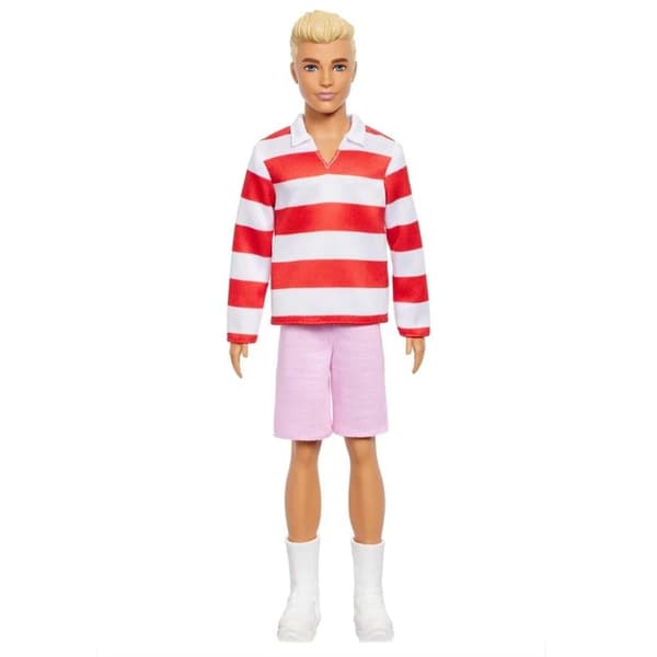 Barbie Fashionistas Ken Docka Röd/vit randig tröja HYV01