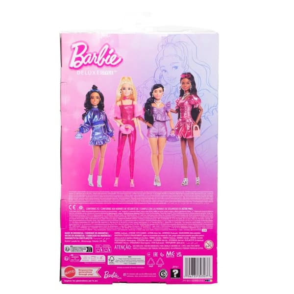 Barbie Deluxe Style Nukke Musta ja pinkki bubble mekko nro 6