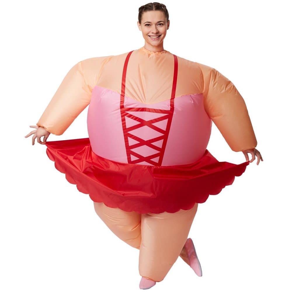 Selvoppusteligt kostume Ballerina - lyserød