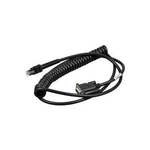 Zebra - Seriel / Netledning - DB-9 (W) 2,74m - oprullet, fingerskruer - til Zebra VC80X (CBA-R71-C09ZAR)