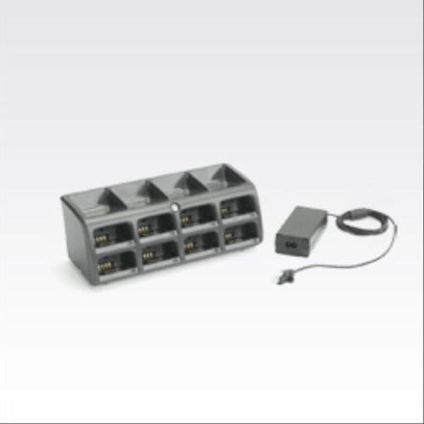 RS507 8-batteri oplader med ekstern strømforsyning UDEN AC-ledning til opladning af både standard- og udvidet kapacitetsbatterier i RS507
