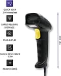 Miniatyrbild 3 av 8: Qoltec 50876 laserskanner 1D | USB | Svart
