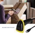 Miniatyrbild 1 av 8: Qoltec 50860 trådbunden laser streckkodsläsare 1D | USB