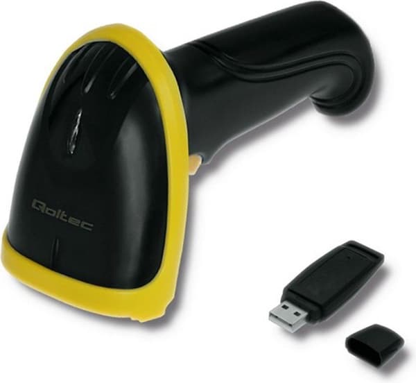 Qoltec 50862 Trådlös laserstreckkodsläsare 1D | 2,4 GHz