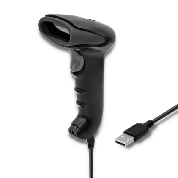 Qoltec 50866 Laserviivakoodinlukija 1D | CCD | USB | Musta