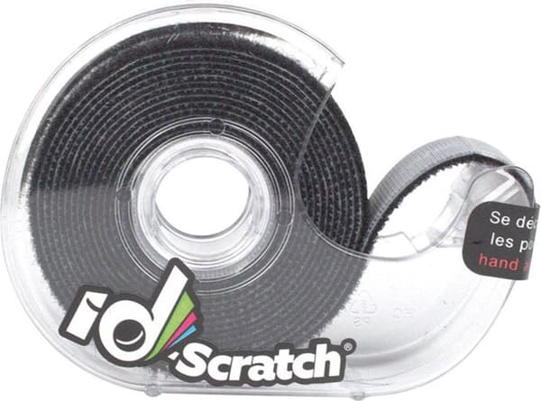 ID-Scratch - Velcro - rulle 2m x 2cm - farve sort