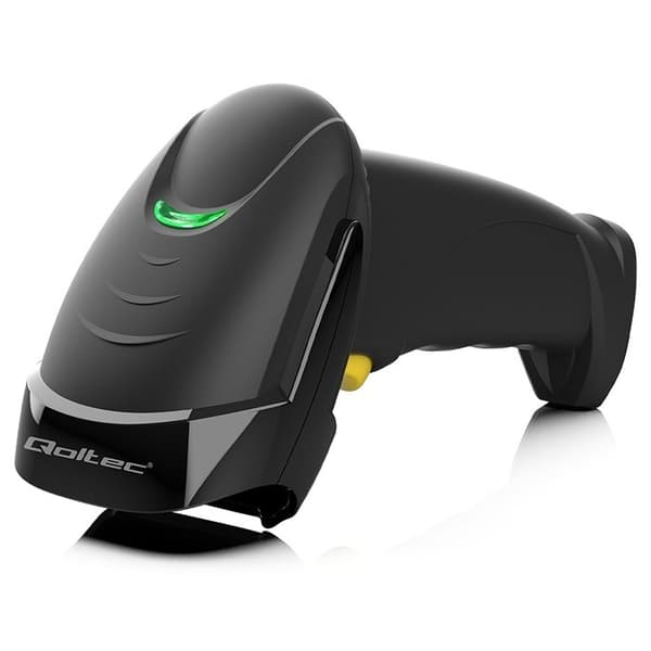 Qoltec 50853 Laser streckkodsläsare 1D | 2D | Svart