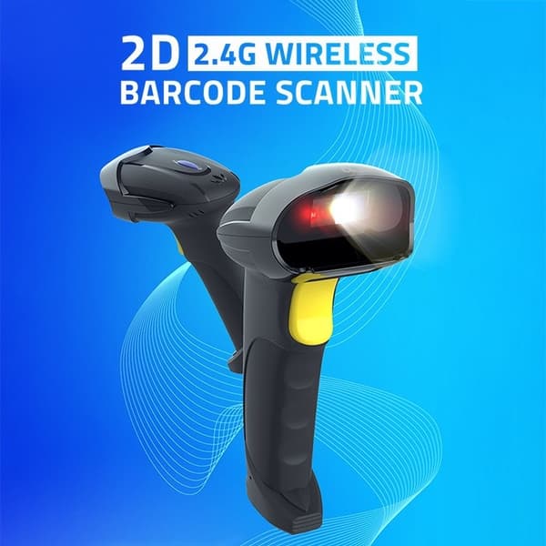 Qoltec 50856 Trådlös streckkodsläsare 1D 2D | 2,4 GHz