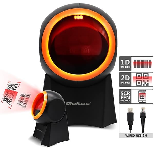 Qoltec 50857 Kablet desktop stregkodescanner 1D | 2D