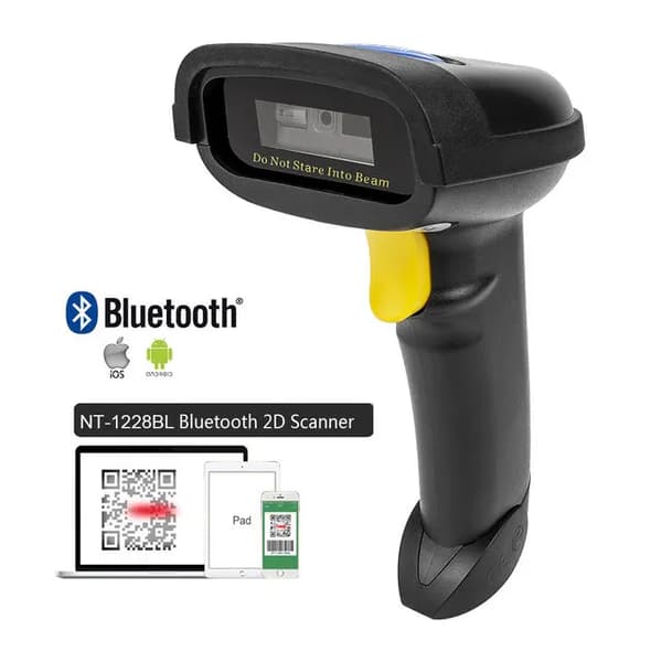 Streckkodsläsare, Bluetooth-anslutning, 100 skanningar/sekund, 10-500 mm skanningsdjup,1228BL Bluetooth 2D