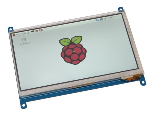 Joy-iT RB-LCD-7-2, Näyttö, Raspberry Pi, Musta, Sininen, TFT, 17,8 cm (7"), 1024 x 800 pikseliä