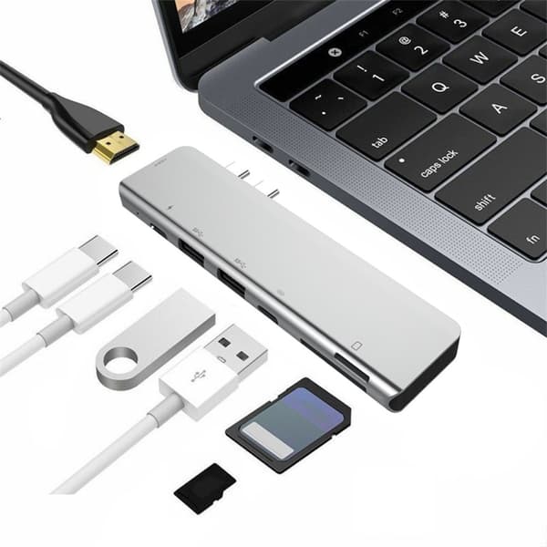 7-i-1 Dockningsstation för MacBook Pro / Air - Multiport