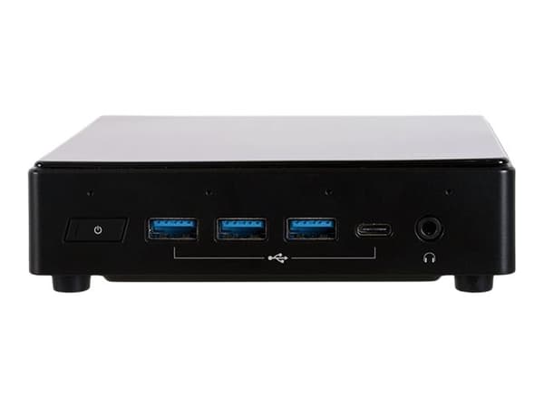 ECS LIVA Z3 Plus - Barebone - USFF - 1 x Core i3 10110U / inntil 4.1 GHz - RAM 0 GB - UHD Graphics - Gigabit Ethernet - svart