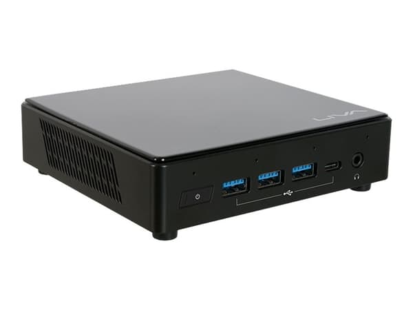ECS LIVA Z3 Plus - Barebone - USFF - 1 x Core i3 10110U / inntil 4.1 GHz - RAM 0 GB - UHD Graphics - Gigabit Ethernet - svart