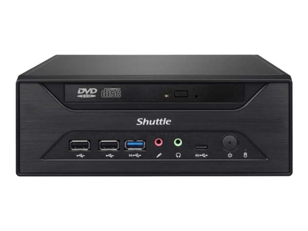 Shuttle XPC slim XH610 - Barebone - Slim-PC LGA1700-sokkel - Intel H610 - ingen CPU inntil - RAM 0 GB - Gigabit Ethernet, 2.5 Gigabit Ethernet - svar Sort