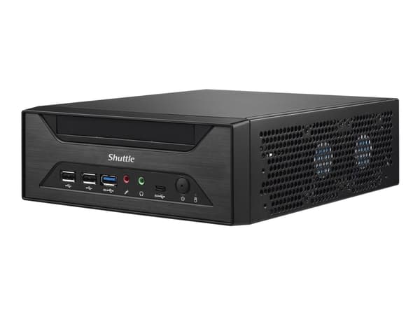 Shuttle XPC slim XH610 - Barebone - Slim-PC LGA1700-sokkel - Intel H610 - ingen CPU inntil - RAM 0 GB - Gigabit Ethernet, 2.5 Gigabit Ethernet - svar Sort