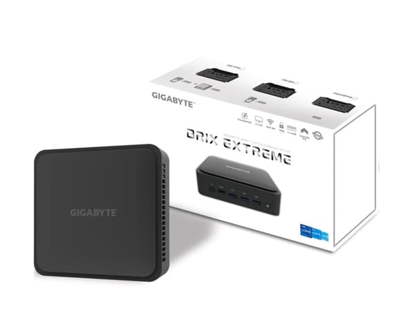 Gigabyte BRIX Extreme GB-BER3-5300 (rev. 1.0) - Barebone - mini-PC 1 x Ryzen 3 5300U / inntil 3.8 GHz - RAM 0 GB - Radeon Graphics - Gigabit Ethernet Sort