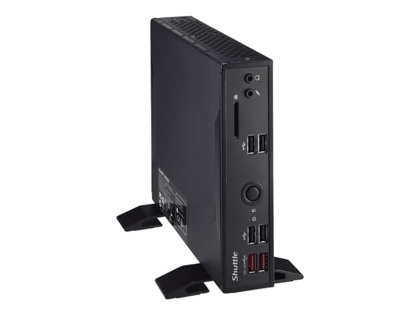Shuttle XPC slim DS20U3 - Barebone - Slim-PC - 1 x Core i3 10110U / inntil 4.1 GHz ULV - RAM 0 GB - UHD Graphics - Gigabit Ethernet - svart