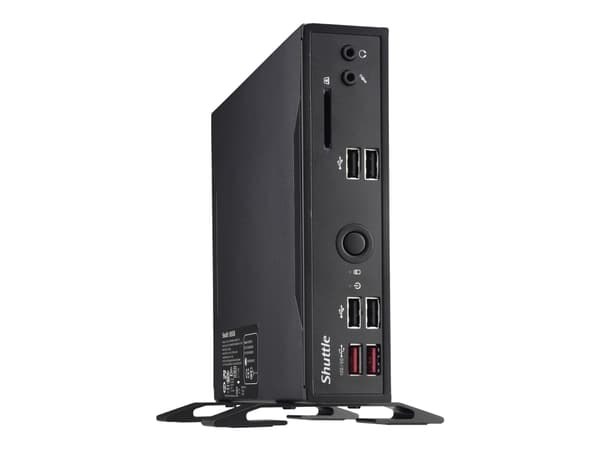 Shuttle XPC slim DS20U3 - Barebone - Slim-PC - 1 x Core i3 10110U / inntil 4.1 GHz ULV - RAM 0 GB - UHD Graphics - Gigabit Ethernet - svart