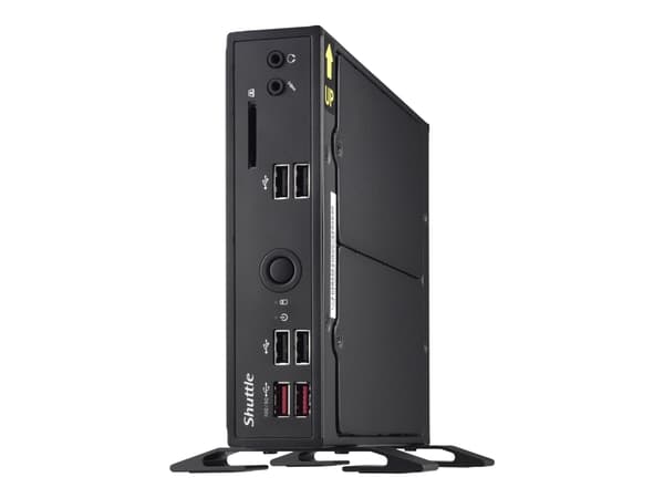Shuttle XPC slim DS20U3 - Barebone - Slim-PC - 1 x Core i3 10110U / inntil 4.1 GHz ULV - RAM 0 GB - UHD Graphics - Gigabit Ethernet - svart