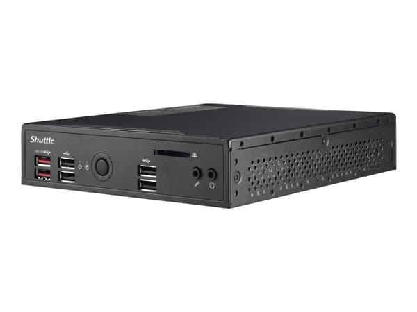 Shuttle XPC slim DS20U3 - Barebone - Slim-PC - 1 x Core i3 10110U / inntil 4.1 GHz ULV - RAM 0 GB - UHD Graphics - Gigabit Ethernet - svart Sort