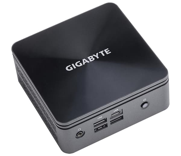 Gigabyte BRIX s GB-BRi3H-10110 (rev. 1.0) - Barebone - Ultra Compact PC Kit - 1 x Core i3 10110U / 2,1 GHz - RAM 0GB - UHD-grafik - GigE (BRI3H-10110)