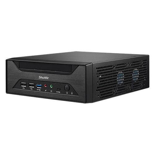 Shuttle XPC slim Barebone XH610 - S1700, Intel H610, 1xDP, 1xHDMI, 1x VGA, 2x COM (RS232), 2x LAN (2.5G og 1G), 1x slim 5.25", 2x 3.5", 2x M.7, 24 per