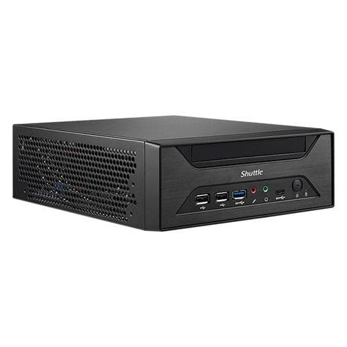 Shuttle XPC slim Barebone XH610 - S1700, Intel H610, 1xDP, 1xHDMI, 1x VGA, 2x COM (RS232), 2x LAN (2.5G og 1G), 1x slim 5.25", 2x 3.5", 2x M.7, 24 per