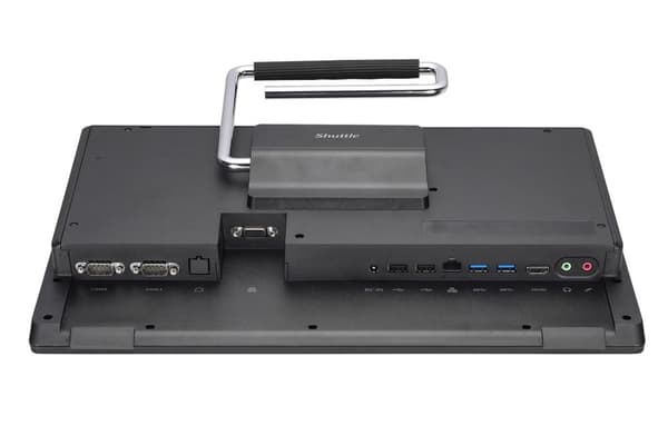 Shuttle XPC P52U - Barebone - All-in-One (komplet løsning) - 1 x Celeron 5205U / 1,9 GHz ULV - RAM 0GB - UHD-grafik - GigE - Skærm: LCD 39,6 cm (15,6"