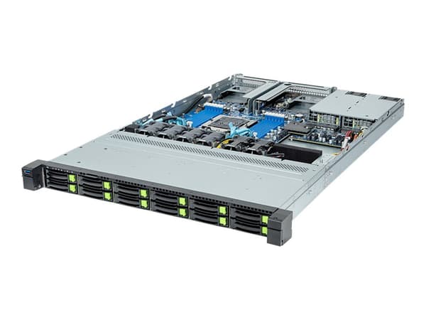 Gigabyte R163-Z32 (rev. AAC1) - Server - rackmonterbar 1U - 1-veis - ingen CPU inntil - RAM 0 GB - SATA/SAS/NVMe - hot-swap 2.5" brønn(er) - uten HDD