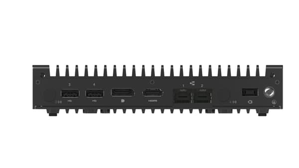 Lenovo ThinkEdge SE10 12NH - USFF - Atom x6214RE / 1,4 GHz - RAM 4GB - Flash - eMMC 64GB - eMMC 5.1, SSD 256GB - UHD-grafik - GigE, 2,5 GigE - WLAN: 8 Svart