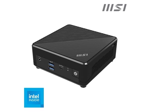 MSI Cubi N ADL 001BEU - Barebone - mini-PC 1 x N-series N200 / inntil 3.7 GHz - RAM 0 GB - UHD Graphics - Gigabit Ethernet - svart