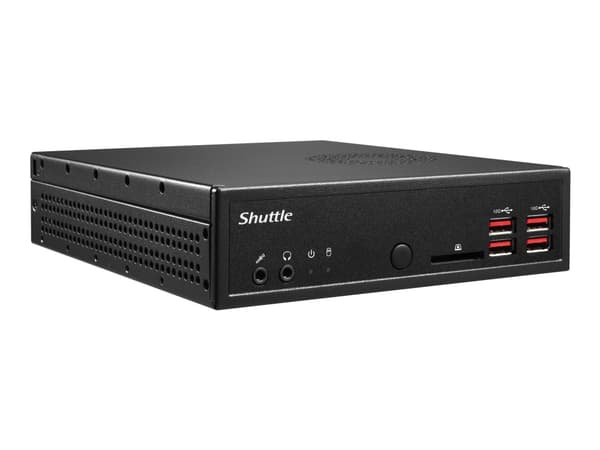 Shuttle XPC slim DH32U - Barebone - Slim-PC - 1 x Pentium Gold 7505 / inntil 3.5 GHz ULV - RAM 0 GB - UHD Graphics - Gigabit Ethernet - svart