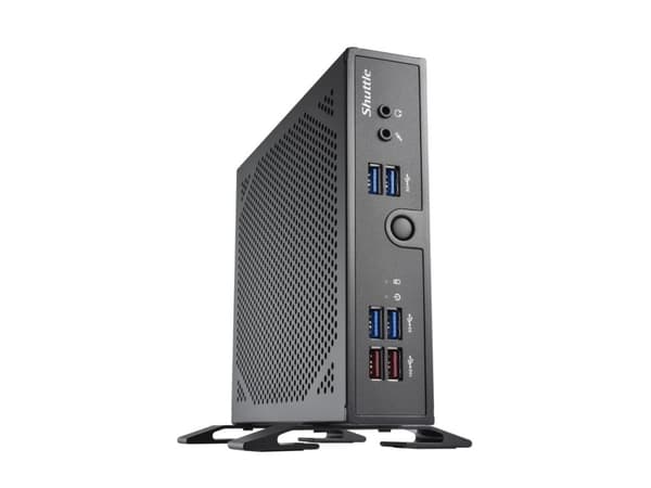 Shuttle XPC slim DS50U - Barebone - Slim-PC LGA1700-sokkel - 1 x Celeron 7305 inntil - RAM 0 GB - UHD Graphics - Gigabit Ethernet, 2.5 Gigabit Ethern