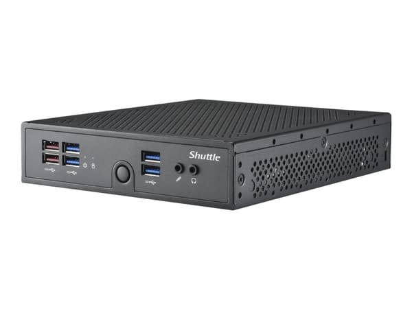 Shuttle XPC slim DS50U - Barebone - Slim-PC LGA1700-sokkel - 1 x Celeron 7305 inntil - RAM 0 GB - UHD Graphics - Gigabit Ethernet, 2.5 Gigabit Ethern Sort