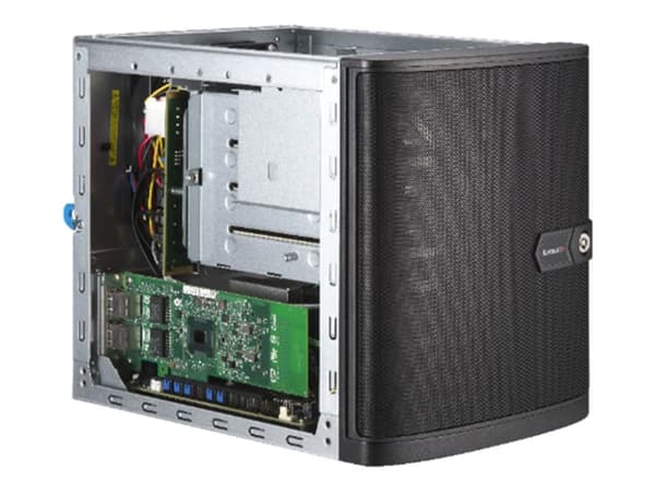 Supermicro SuperWorkstation 521R-T - Kompakttårn ingen CPU inntil - RAM 0 GB - uten HDD - ingen grafikk - Gigabit Ethernet - uten OS - monitor: ingen Sort
