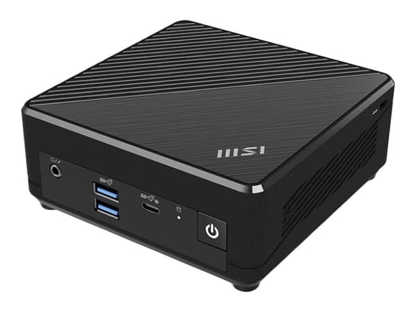 MSI Cubi N ADL-002BEU, 0.69L sized PC, Mini PC barebone, DDR4-SDRAM, Ethernet LAN, Wi-Fi 5 (802.11ac), 65 W musta