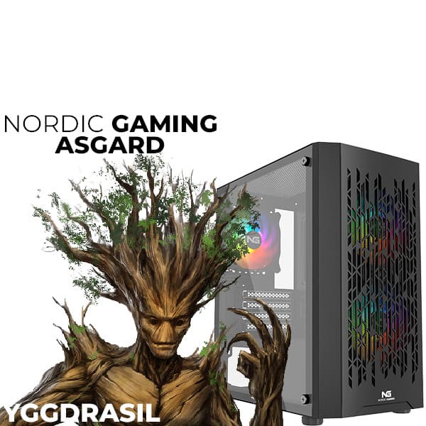 Nordic Gaming Asgard Yggdrasil V2 Gaming PC Ryzen 5 16GB RX6600 500GB