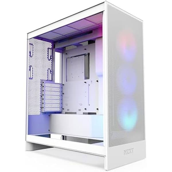 PC-fodral - NZXT - H7 Flow RGB - ATX mid tower - RGB-fläktar - Optimerad kylning Vit
