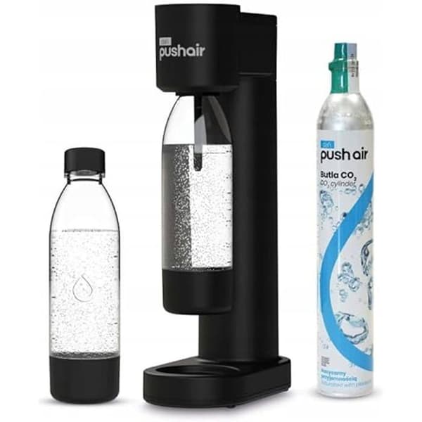 Vattensifon - DAFI - PUSHAIR - Svart - CO2 patron - 0,7L flaska