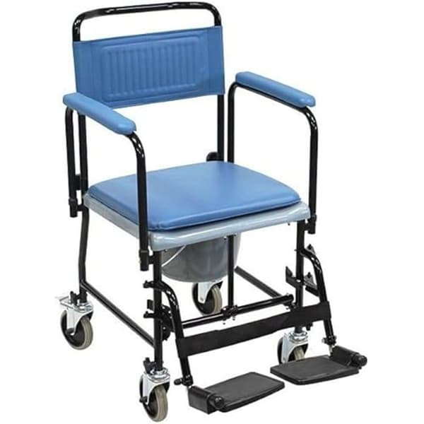 Vikbar sanitets wózek - HERDEGEN - PLW075 - Designad för toaletter - Vit färg
