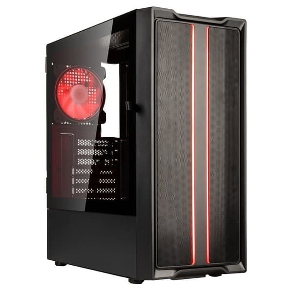 Midi-Tower fodral - KOLINK - Inspire K12 - ARGB - Svart - Elegant och modern design Svart, Transparent