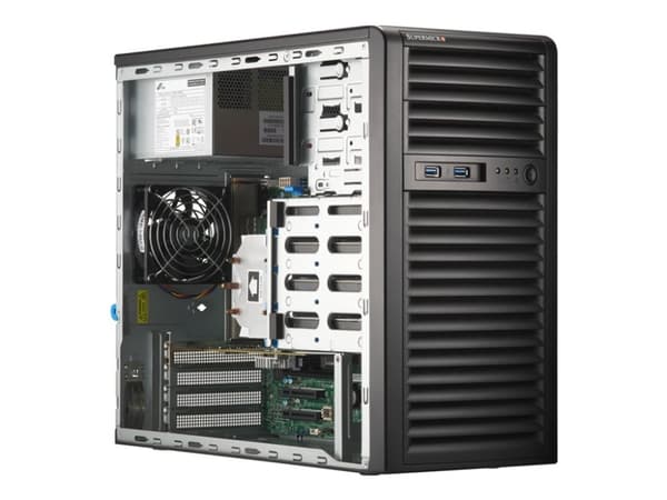 Supermicro Mini-Tower E-2436 6C/12T 1x32GB 4x3.5" HS 400W Sort