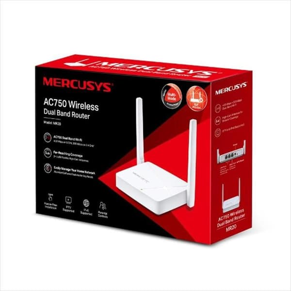 Router Mercusys MR20 AC750 Dubbelt Band Multiläge