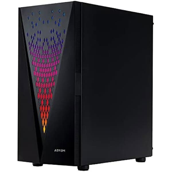 Speldatorchassi - ABYSM - Danube - Svart - Härdat Glaspanel - USB 3.0 och 2.0