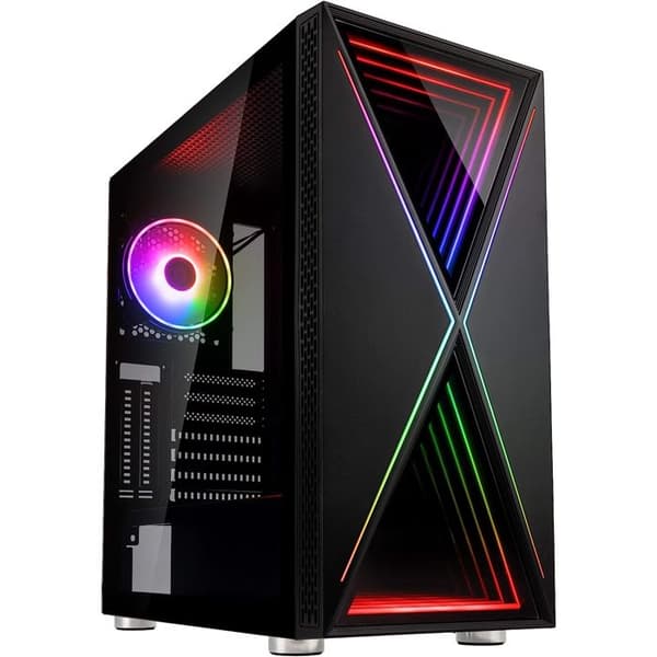 Midi-Tower Chassi - KOLINK - Void X ARGB - Härdat glas - Vit färg - ARGB-belysning